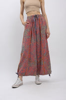 BlueVelvet Floral Print Double Gauze Print Pants in Lavender