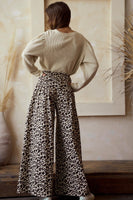 LovLov Animal Print Wide Leg Pants in Leopard