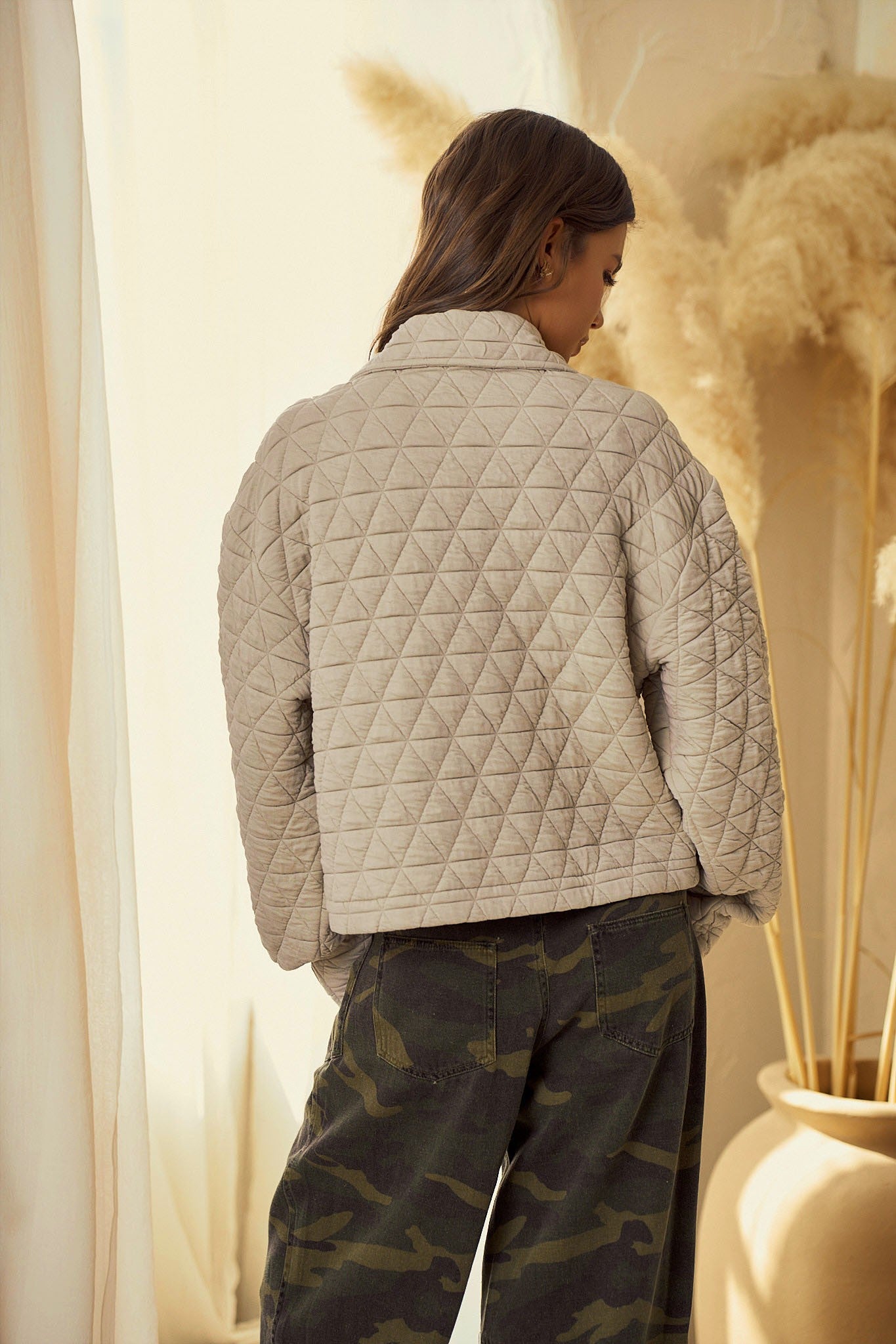 SOLOV QUILTED JACKET サイズ1 Voltage Quilted Jacket - Olive – Blue Seven