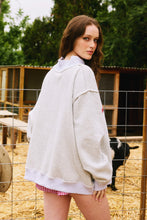 Load image into Gallery viewer, BucketList Graphic Print Sweatshirt &quot;ALABAMA&quot; with Reversible &quot;AL&quot; Print in Heather Grey
