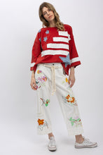 Load image into Gallery viewer, BlueVelvet USA Flag Inspired Patched Top in Red
