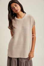 Load image into Gallery viewer, Wishlist Solid Color Knit Sleeveless Sweater in Champagne
