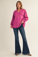 Jodifl Scuba Knit Top in Magenta