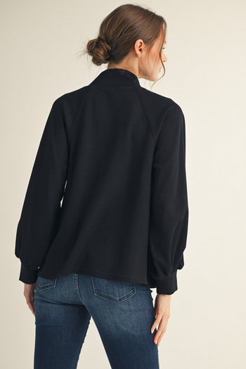 Jodifl Scuba Knit Top in Black