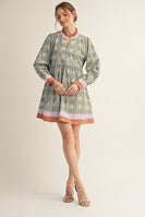 Jodifl Floral Print Mini Dress in Peppermint