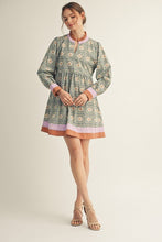 Load image into Gallery viewer, Jodifl Floral Print Mini Dress in Peppermint
