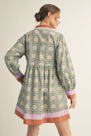 Jodifl Floral Print Mini Dress in Peppermint