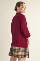 Jodifl Soft Knit Sweater Top in Burgundy