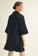 Jodifl Floral Jacquard Mini Dress in Black