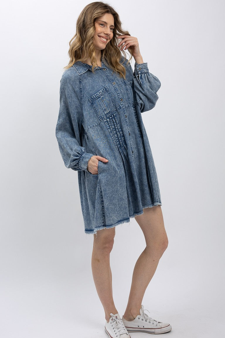 blue velvet tunic dress Blue Velvet Western Piped Shirt ‐ Phix main image 0