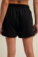 Wishlist Contrasting Side Stripe Shorts in Black\Leopard