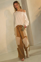 Load image into Gallery viewer, Oddi Knit Pants with Patchwork Details in Dijon
