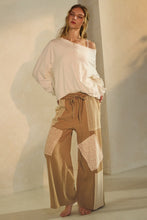 Load image into Gallery viewer, Oddi Knit Pants with Patchwork Details in Dijon
