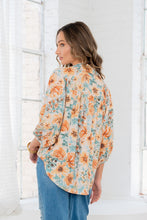 Load image into Gallery viewer, Sew in Love Floral Print Top in Teal/Brick
