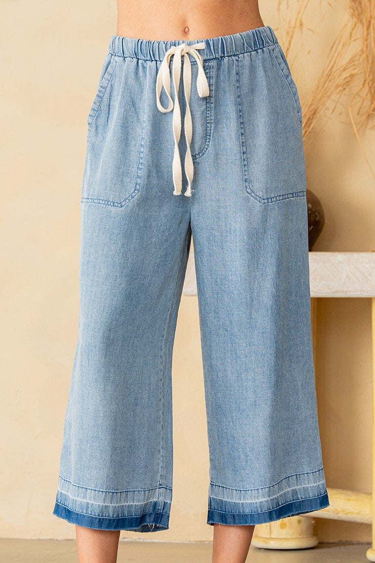 Sew in Love Lightweight Denim Pants in Denim