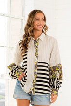 Load image into Gallery viewer, Sew in Love Mix n Match Print Relaxed Fit Top in Olive/Black
