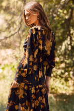 Load image into Gallery viewer, Oddi Floral Print Maxi Dress in Black Multi
