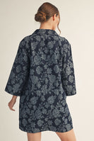 Jodifl Denim Floral Dress in Dark Denim