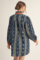 Jodifl Floral Print Mini Dress in Navy