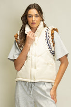 Load image into Gallery viewer, Heyson Detailed Puffer Vest in Ivory
