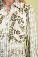 GiGio Mixed Print Maxi Dress in Olive Mix