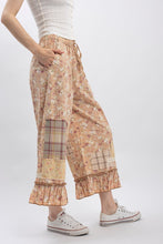 Load image into Gallery viewer, BlueVelvet Floral Print with Patchwork Bloomer Pants in Mushroom
