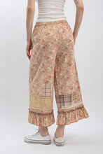 Load image into Gallery viewer, BlueVelvet Floral Print with Patchwork Bloomer Pants in Mushroom
