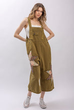 Load image into Gallery viewer, BlueVelvet Patchwork Adjustable Strap Overalls in Sage
