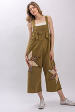 Load image into Gallery viewer, BlueVelvet Patchwork Adjustable Strap Overalls in Sage
