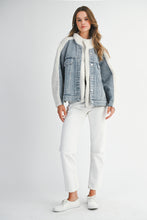 Load image into Gallery viewer, MABLE OVERSIZED Denim and Fleece Jacket in Cream
