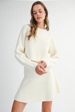 Load image into Gallery viewer, MABLE Sweater Knit Top and Mini Skirt Set in Cream
