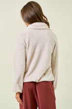 Load image into Gallery viewer, Doe &amp; Rae Soft Fuzzy Knit Pullover Top in Champagne
