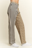 Jade by Jane Mix n Match Leopard-Stripe Pants in Black