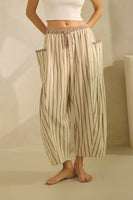 Oddi Textured Cropped Pants in Mocha