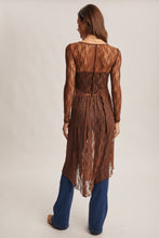 Load image into Gallery viewer, Forte Sheer Floral Lace Layering Dress in Mocha
