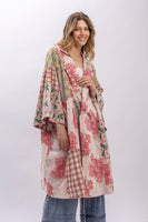 BlueVelvet Multi Print Mixed Patchwork Jacket in Pink