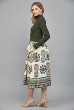 Load image into Gallery viewer, FATE Ribbed Knit Top and Print Skirt Maxi Dress in Olive
