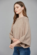 Load image into Gallery viewer, Fate Raglan Sleeve Crew Neck Sweater in Soft Mocha
