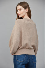 Load image into Gallery viewer, Fate Raglan Sleeve Crew Neck Sweater in Soft Mocha
