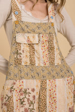 Load image into Gallery viewer, BlueVelvet Mixed Patchwork Print Overalls in Natural Multi
