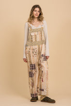 Load image into Gallery viewer, BlueVelvet Mixed Patchwork Print Overalls in Natural Multi
