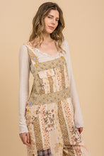 Load image into Gallery viewer, BlueVelvet Mixed Patchwork Print Overalls in Natural Multi
