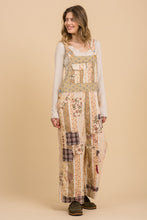 Load image into Gallery viewer, BlueVelvet Mixed Patchwork Print Overalls in Natural Multi
