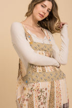 Load image into Gallery viewer, BlueVelvet Mixed Patchwork Print Overalls in Natural Multi
