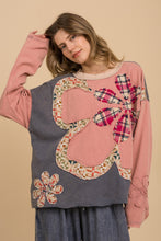 Load image into Gallery viewer, BlueVelvet Multi Flower Patched Color Block Top in Pink Multi
