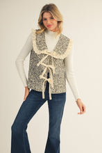 Load image into Gallery viewer, Jodifl Front Brown Tie Leopard Vest in Animal
