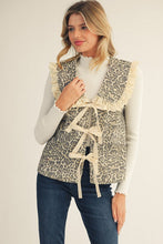 Load image into Gallery viewer, Jodifl Front Brown Tie Leopard Vest in Animal
