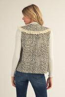 Jodifl Front Brown Tie Leopard Vest in Animal