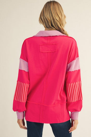 Jodifl Mix n Match Casual Top in Fuchsia