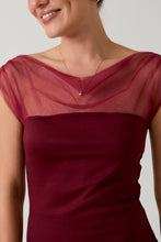Load image into Gallery viewer, Sunday Edition Mesh and Knit Pointe Fabric in Burgundy
